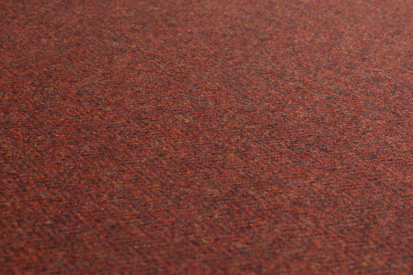 Italian Herringbone Wool Cashmere Blend - Brick