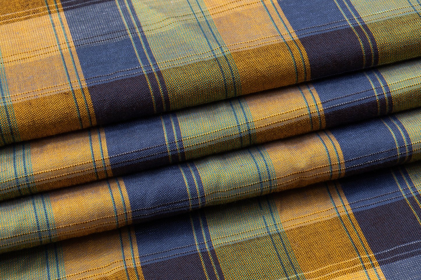 Checked Italian Linen - Green / Blue / Yellow