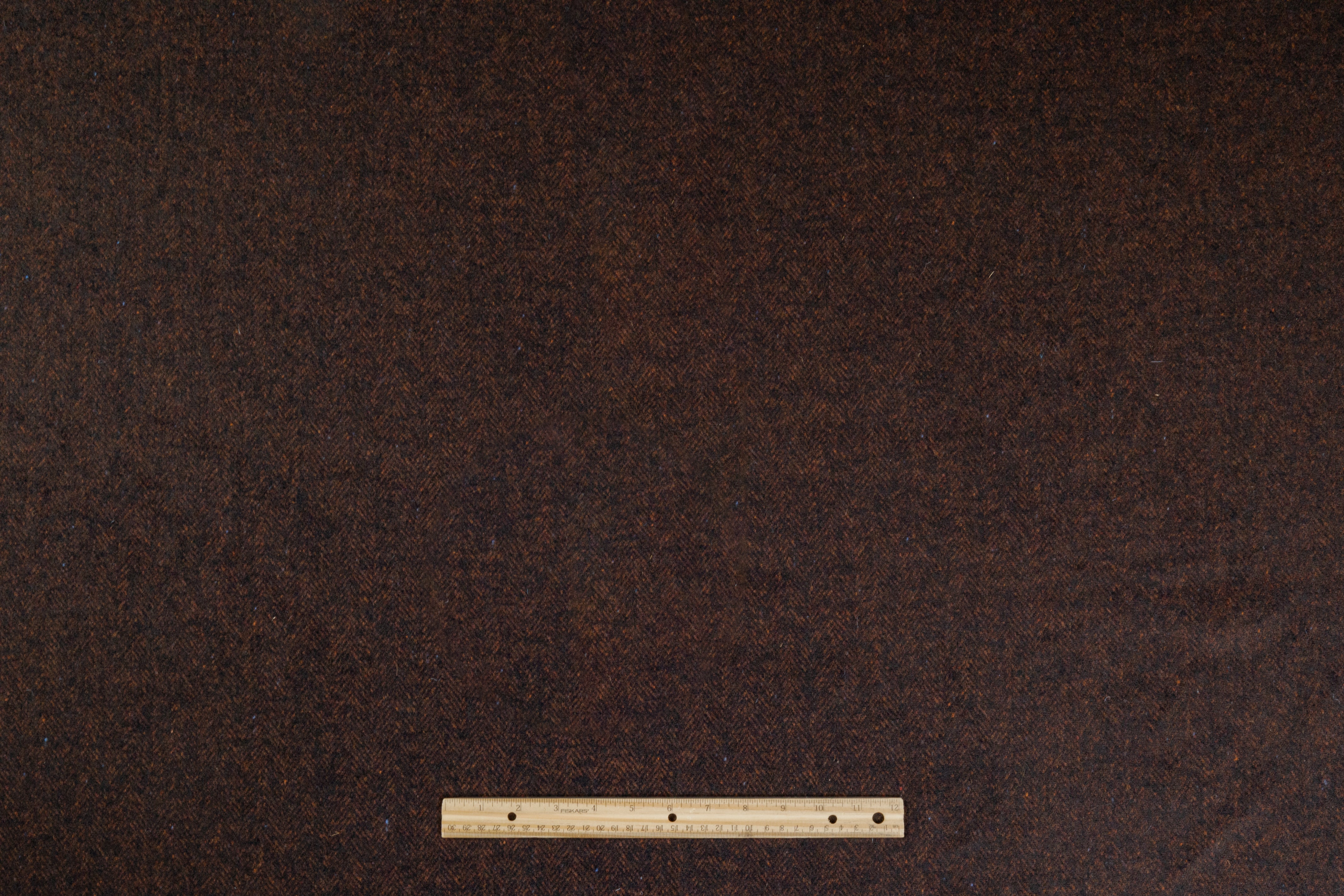 Caccioppoli - Italian Wool Blend Tweed - Espresso Rust