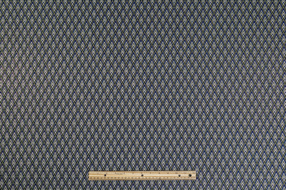 Geometric Metallic Italian Brocade - Green / Blue