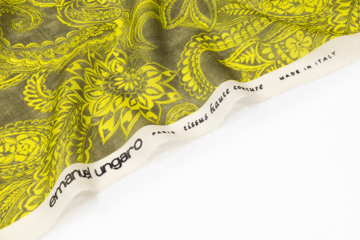 Emanuel Ungaro - Italian Silk and Wool Gauze - Green