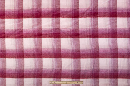 Checked Italian Alpaca Wool -  Mauve / Pink