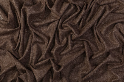 Herringbone Italian Wool Suiting - Brown