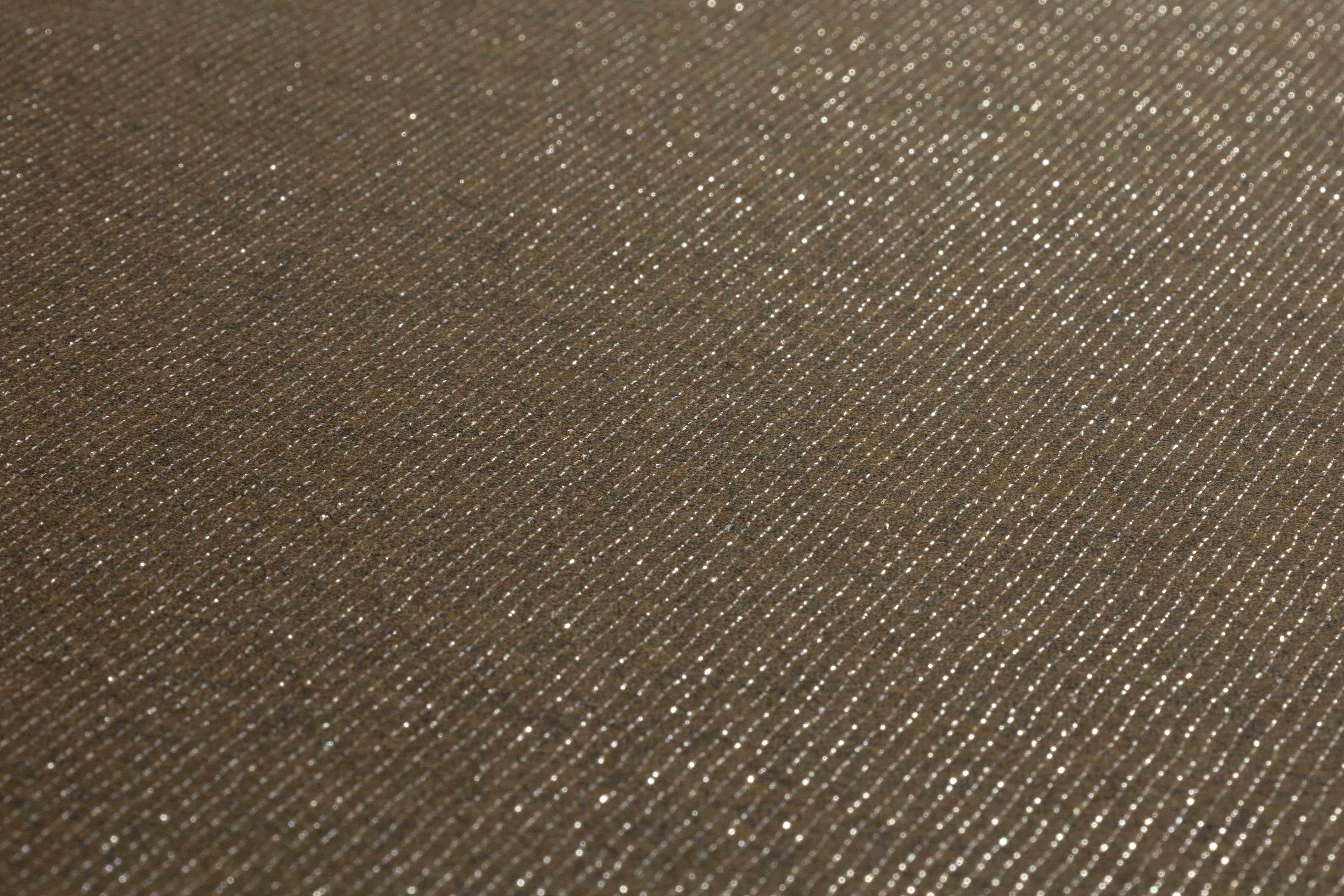 Metallic Italian Wool Flannel - Olive / Silver