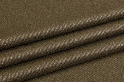 Metallic Italian Wool Flannel - Olive / Silver