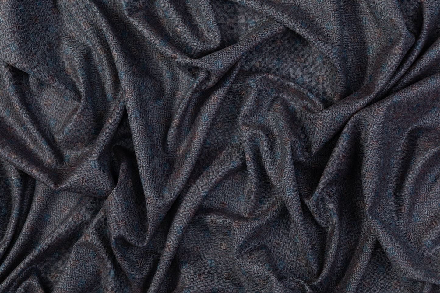 Italian Wool Suiting - Teal / Gray / Eggplant