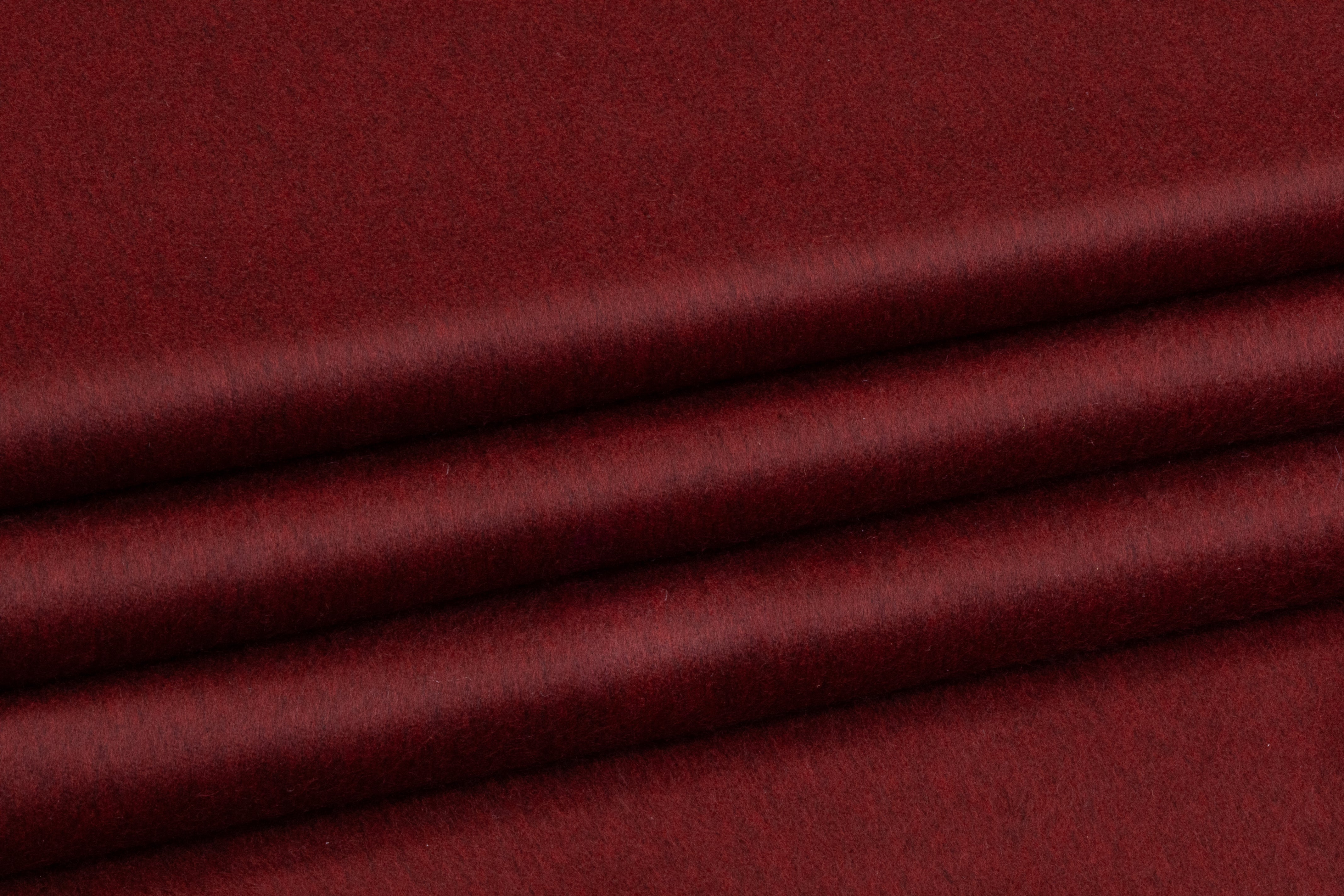 Two-Tone Italian Wool Coating - Oxblood