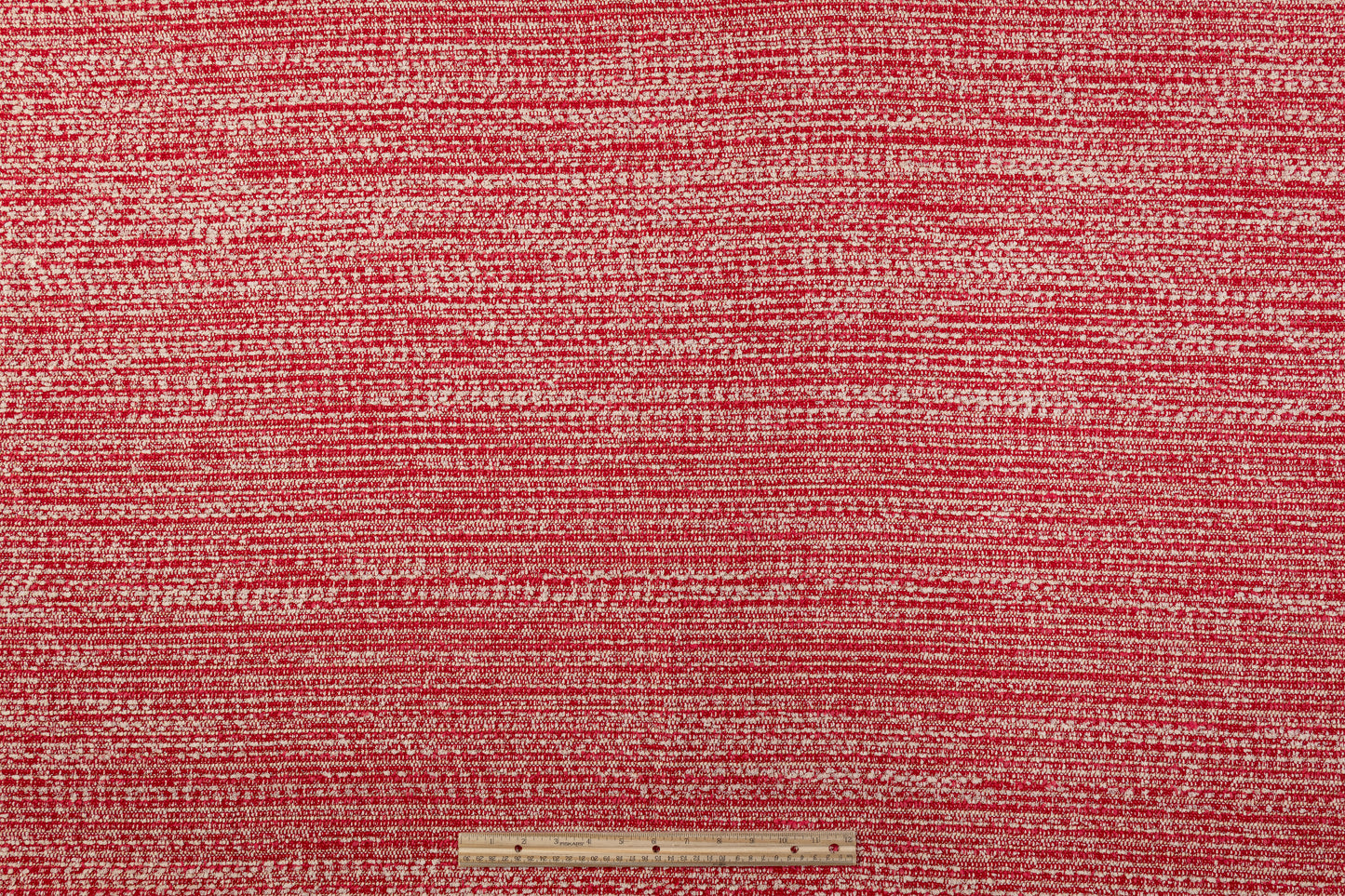 Metallic Italian Wool Blend Tweed Boucle - Red / Off White / Gold / Silver