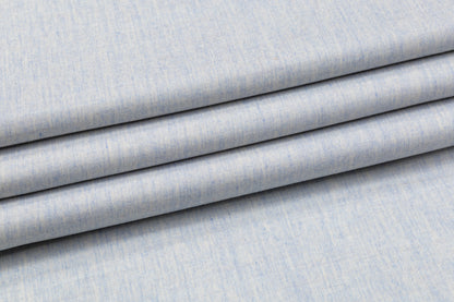 Two-Tone Italian Wool Flannel Suiting - Blue / Ivory