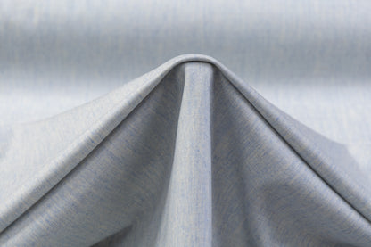 Two-Tone Italian Wool Flannel Suiting - Blue / Ivory
