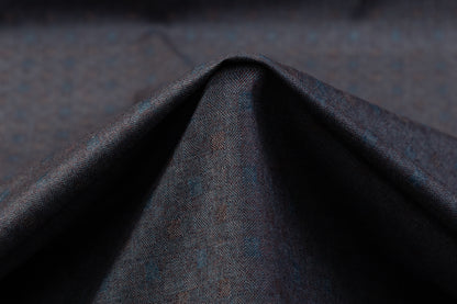 Italian Wool Suiting - Teal / Gray / Eggplant