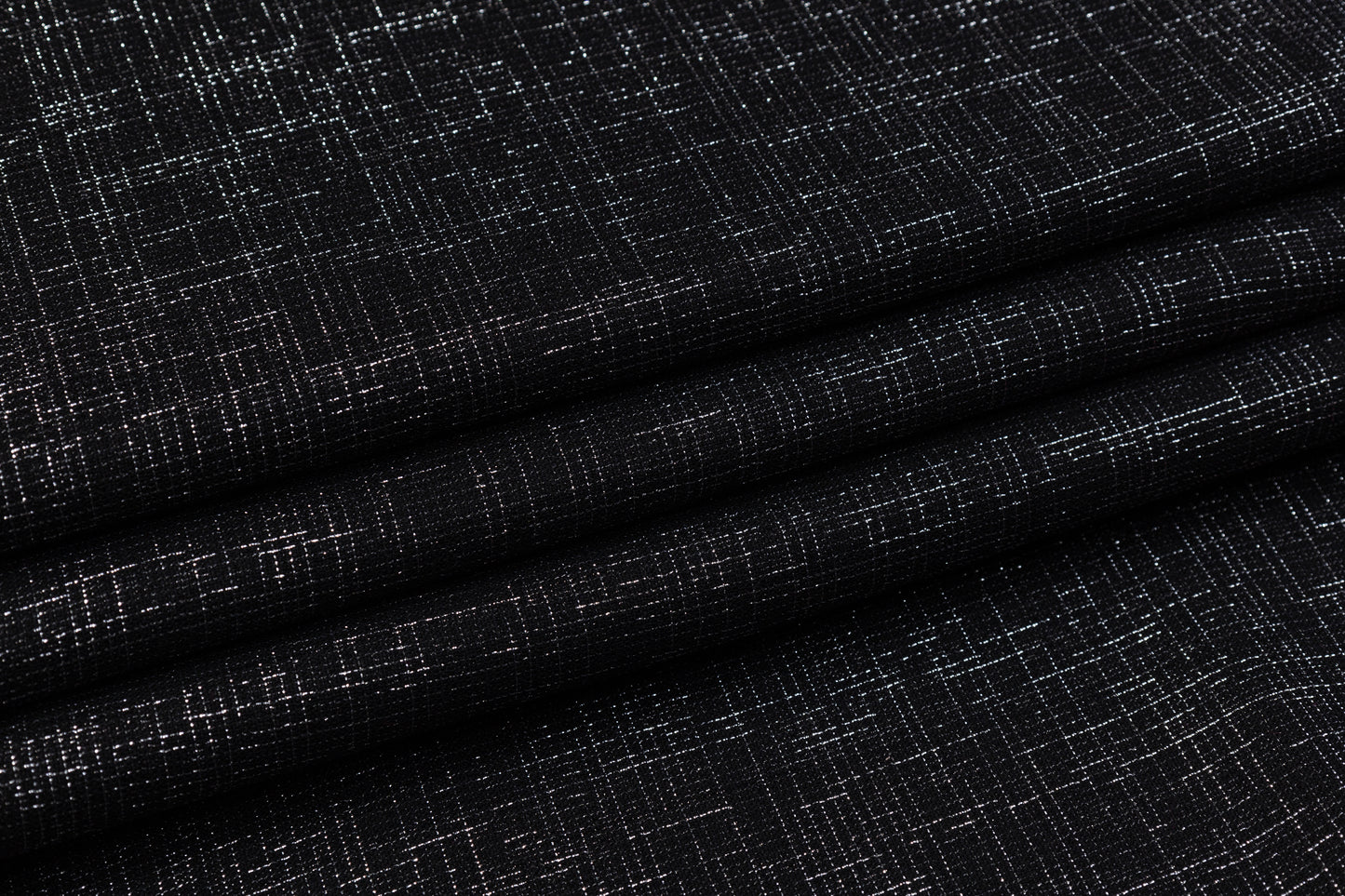 Italian Metallic Wool Tweed - Black / Silver