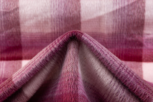 Checked Italian Alpaca Wool -  Mauve / Pink