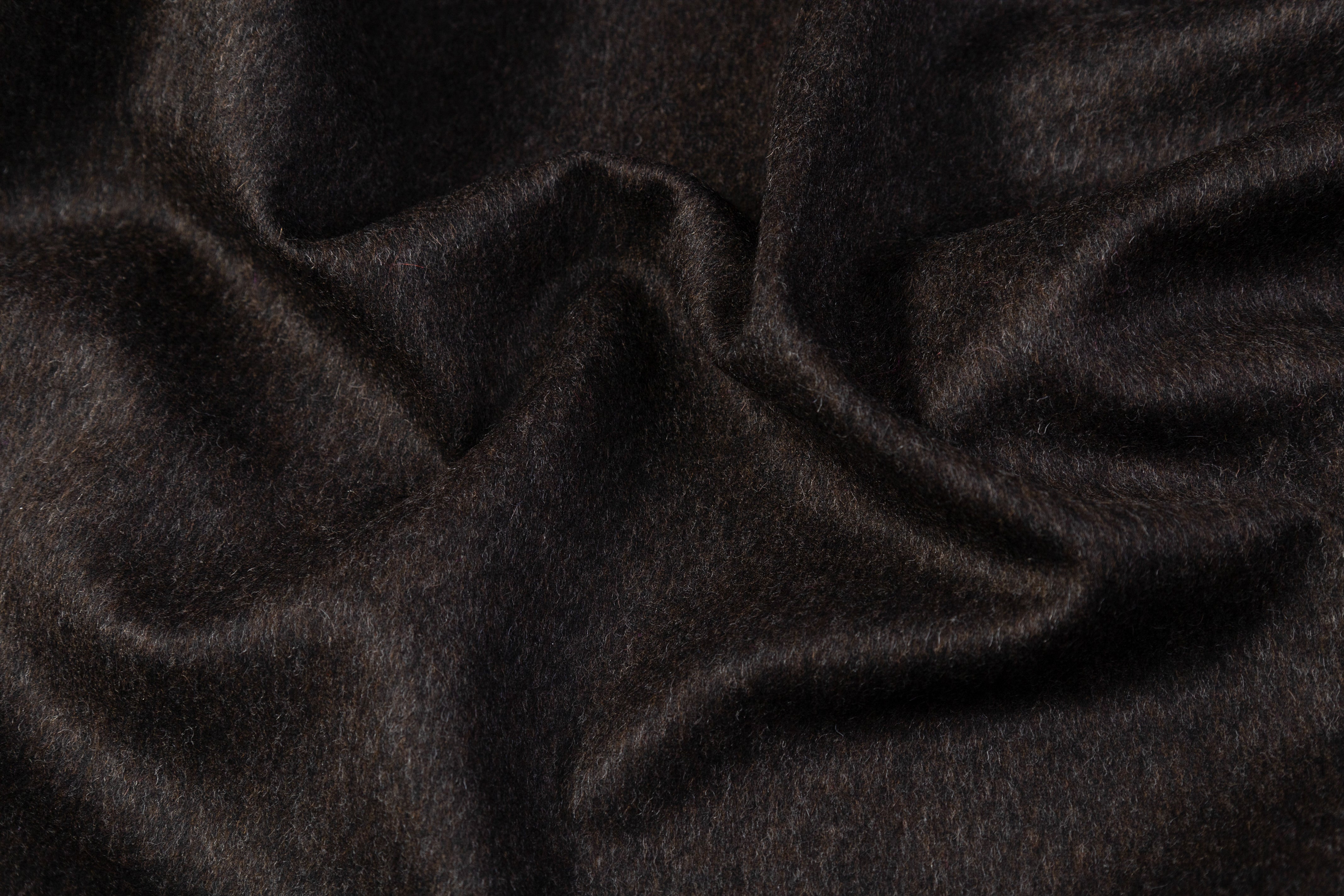 Italian Alpaca Wool Coating - Brown
