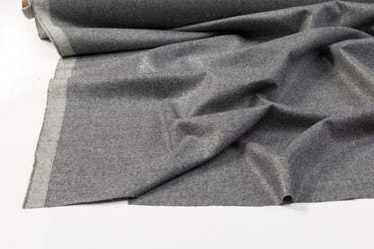 Metallic Italian Wool Suiting - Gray / Silver