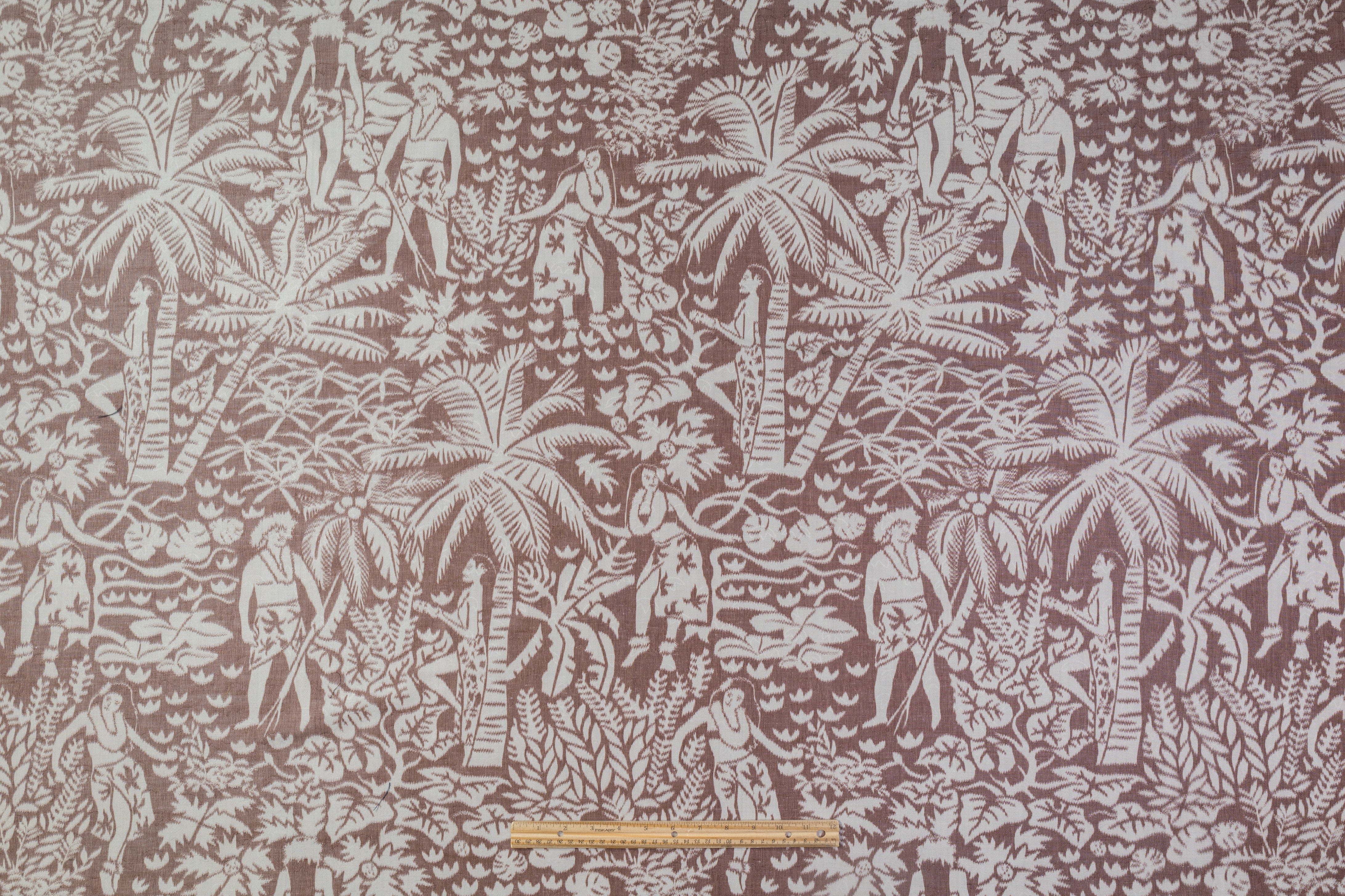 Tiki Toile Italian Jacquard - Beige