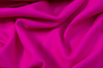 Solid Italian Wool Coating - Magenta