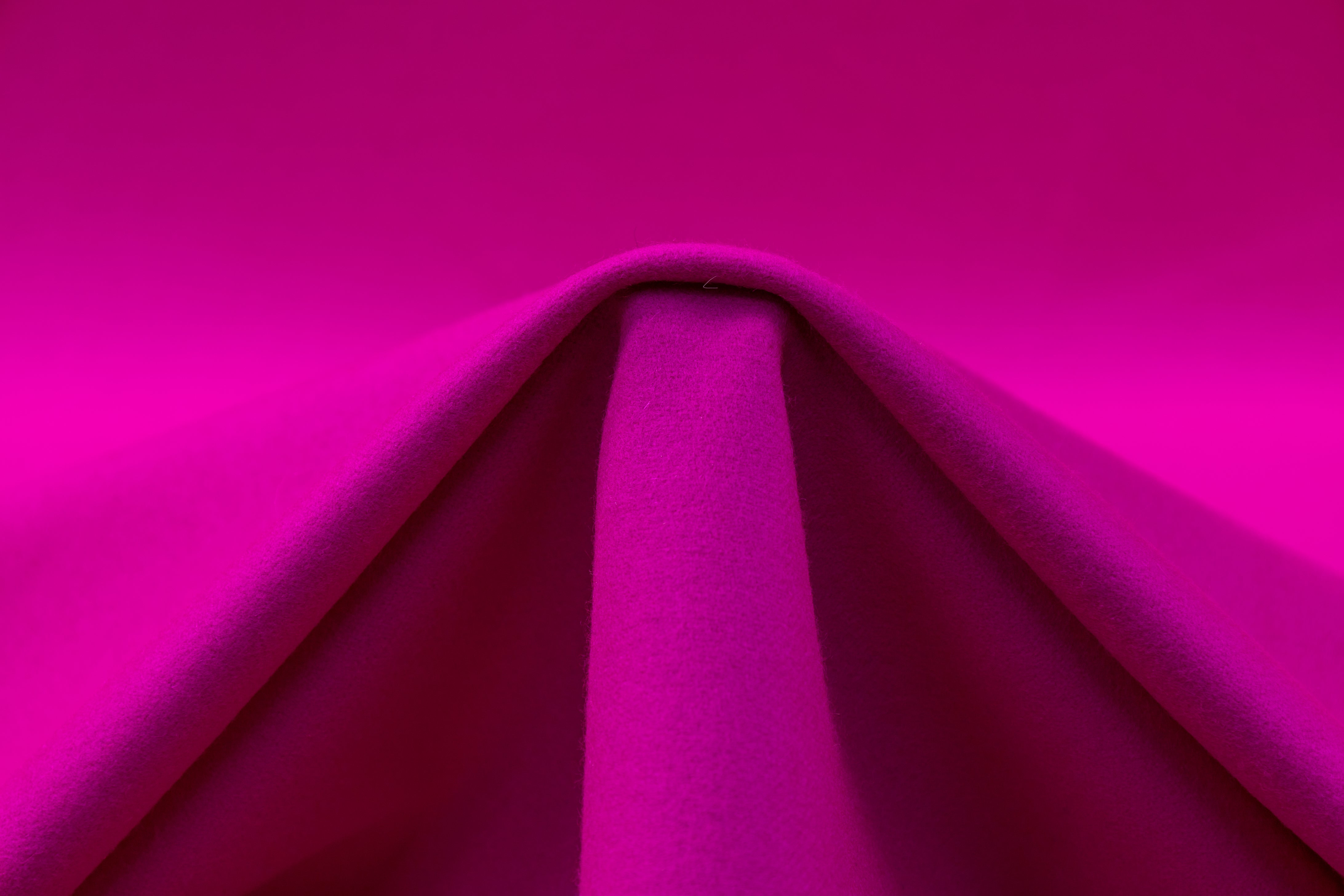 Solid Italian Wool Coating - Magenta