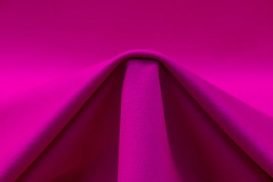 Solid Italian Wool Coating - Magenta