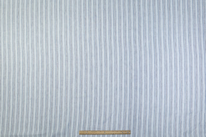 Striped Italian Linen - Blue / Gray / White