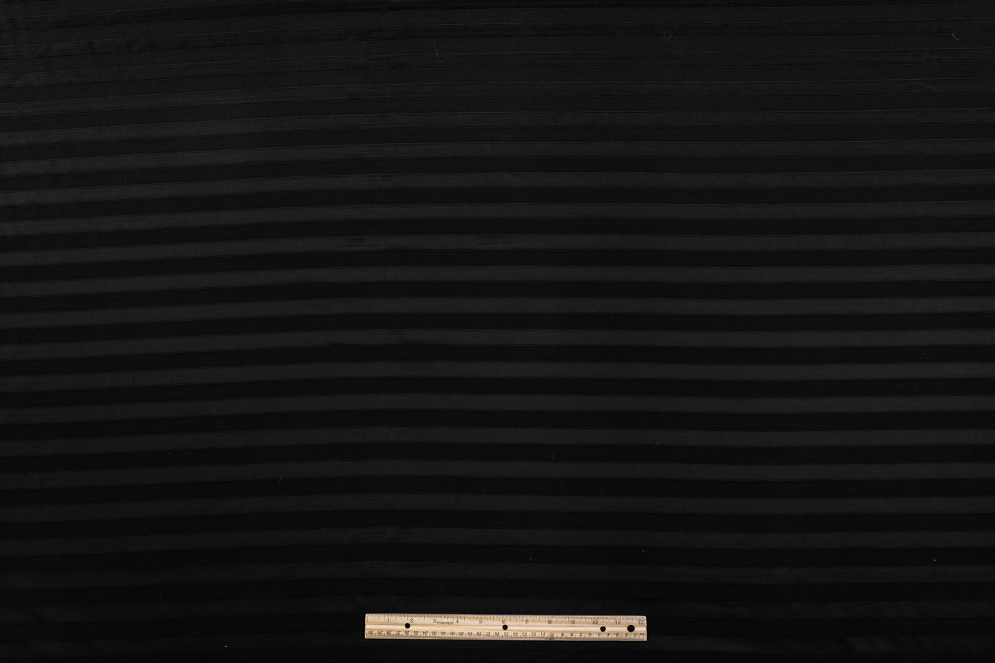 Striped Italian Viscose Wool Jacquard - Black