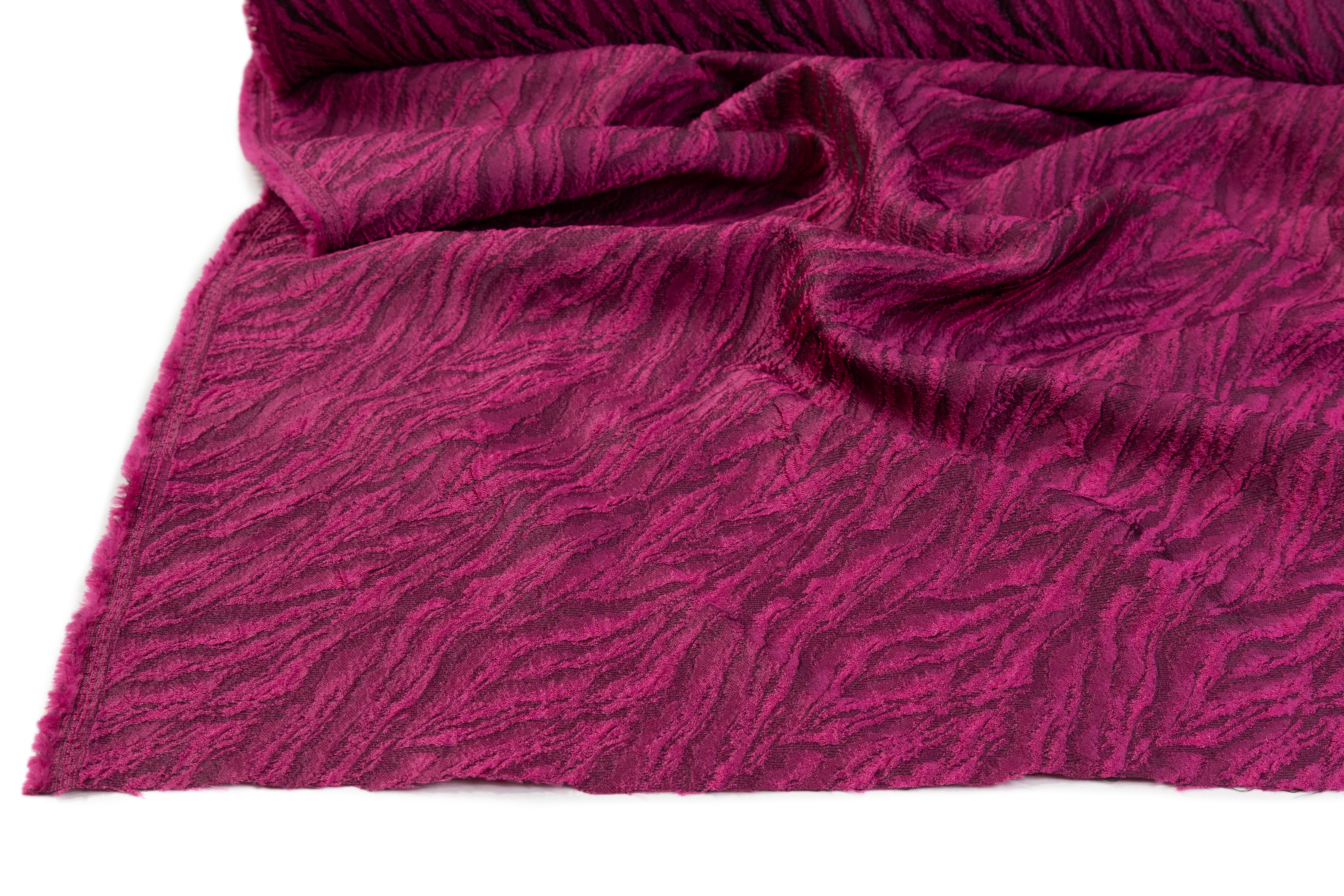 Cloqué Brocade - Fuchsia