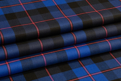 Checked Italian Wool - Blue / Black / Pink