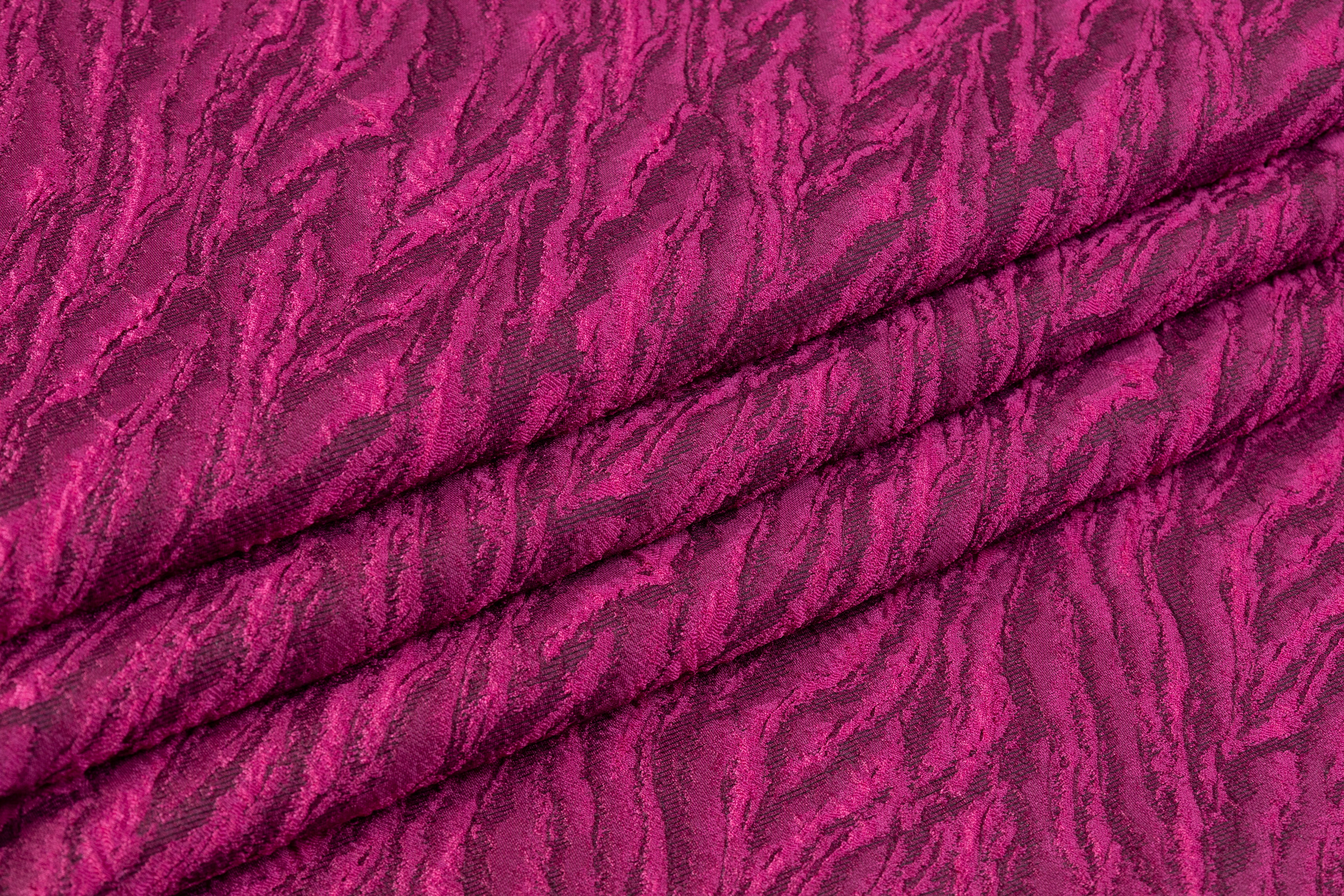 Cloqué Brocade - Fuchsia