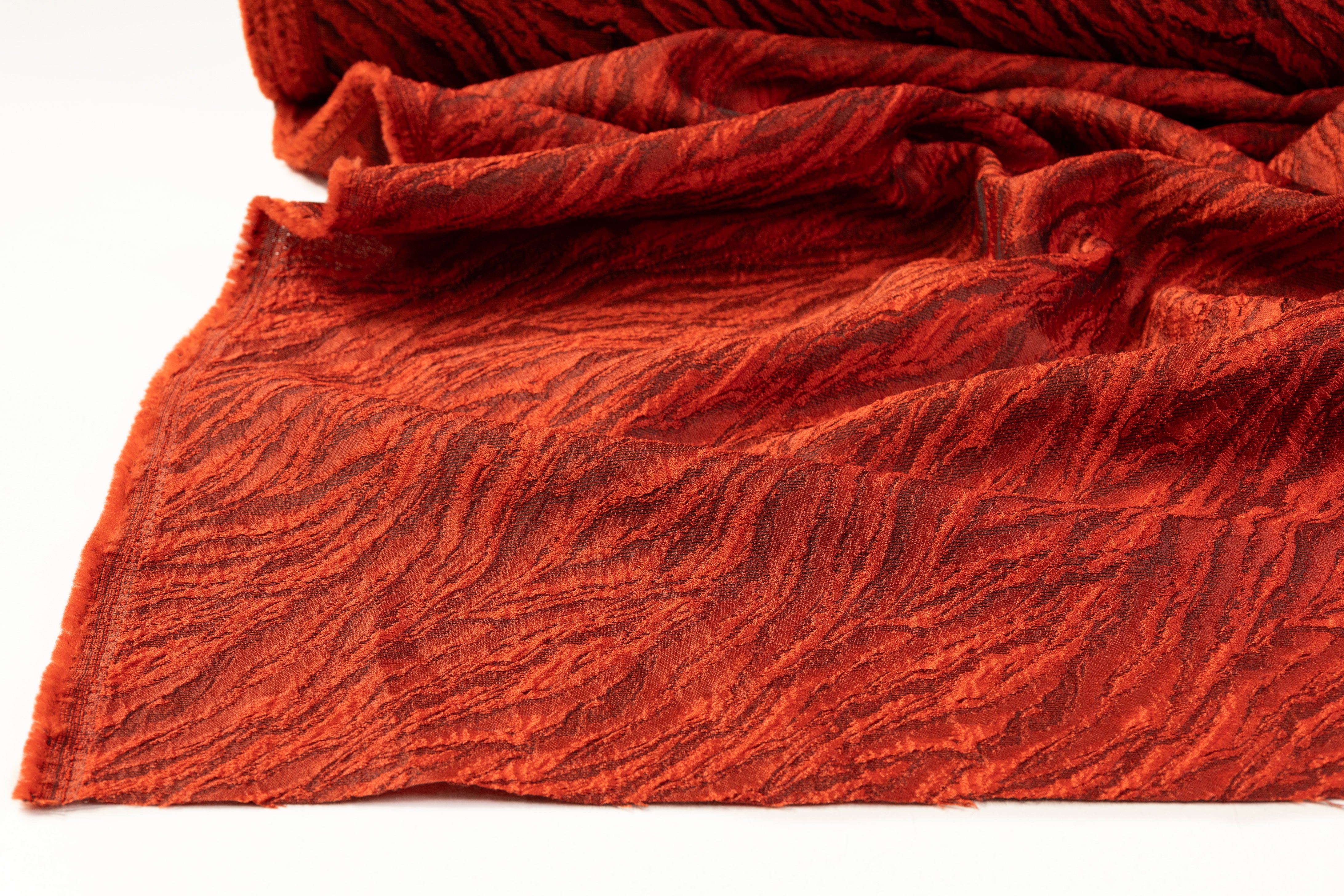Cloqué Brocade - Burnt Orange