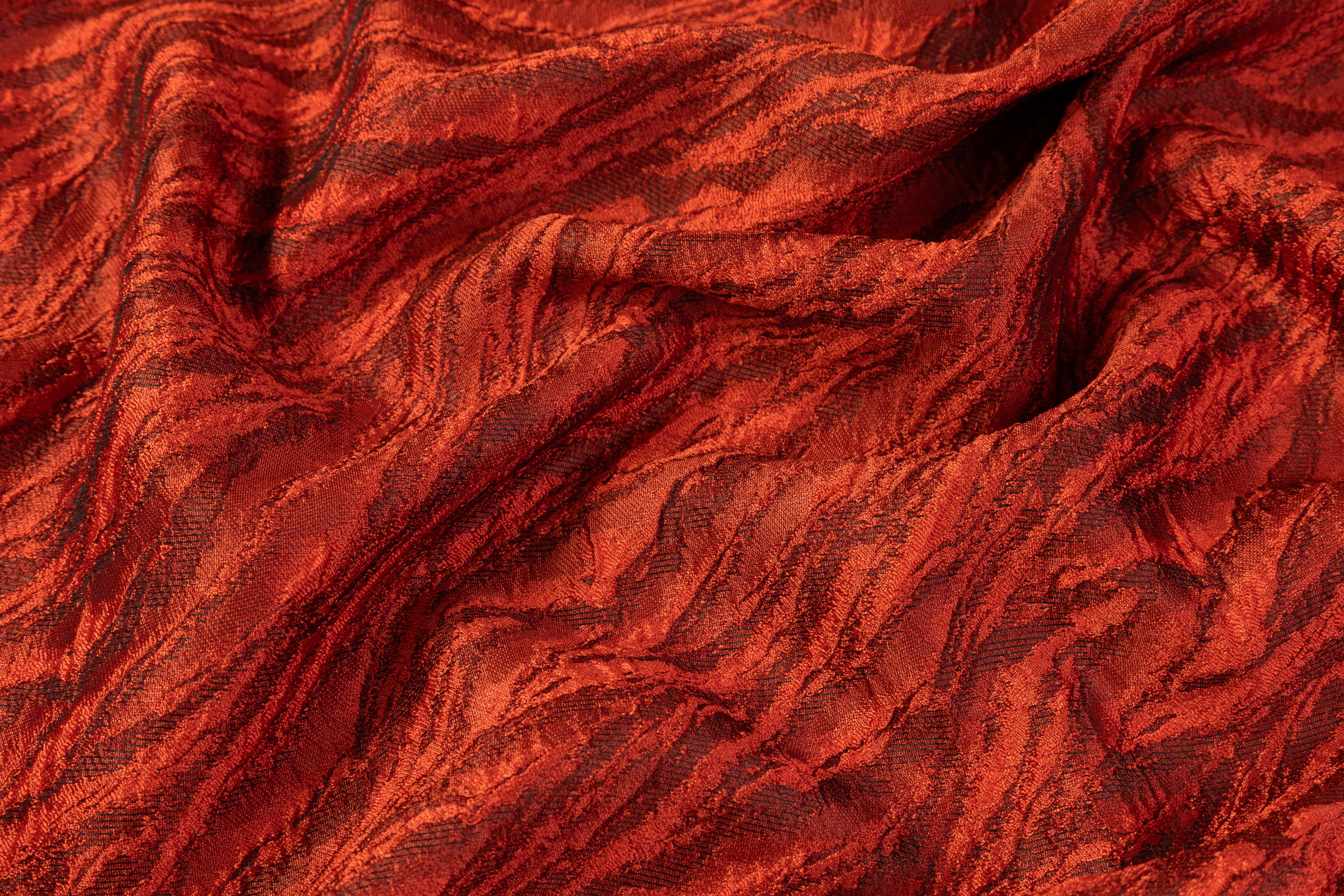 Cloqué Brocade - Burnt Orange