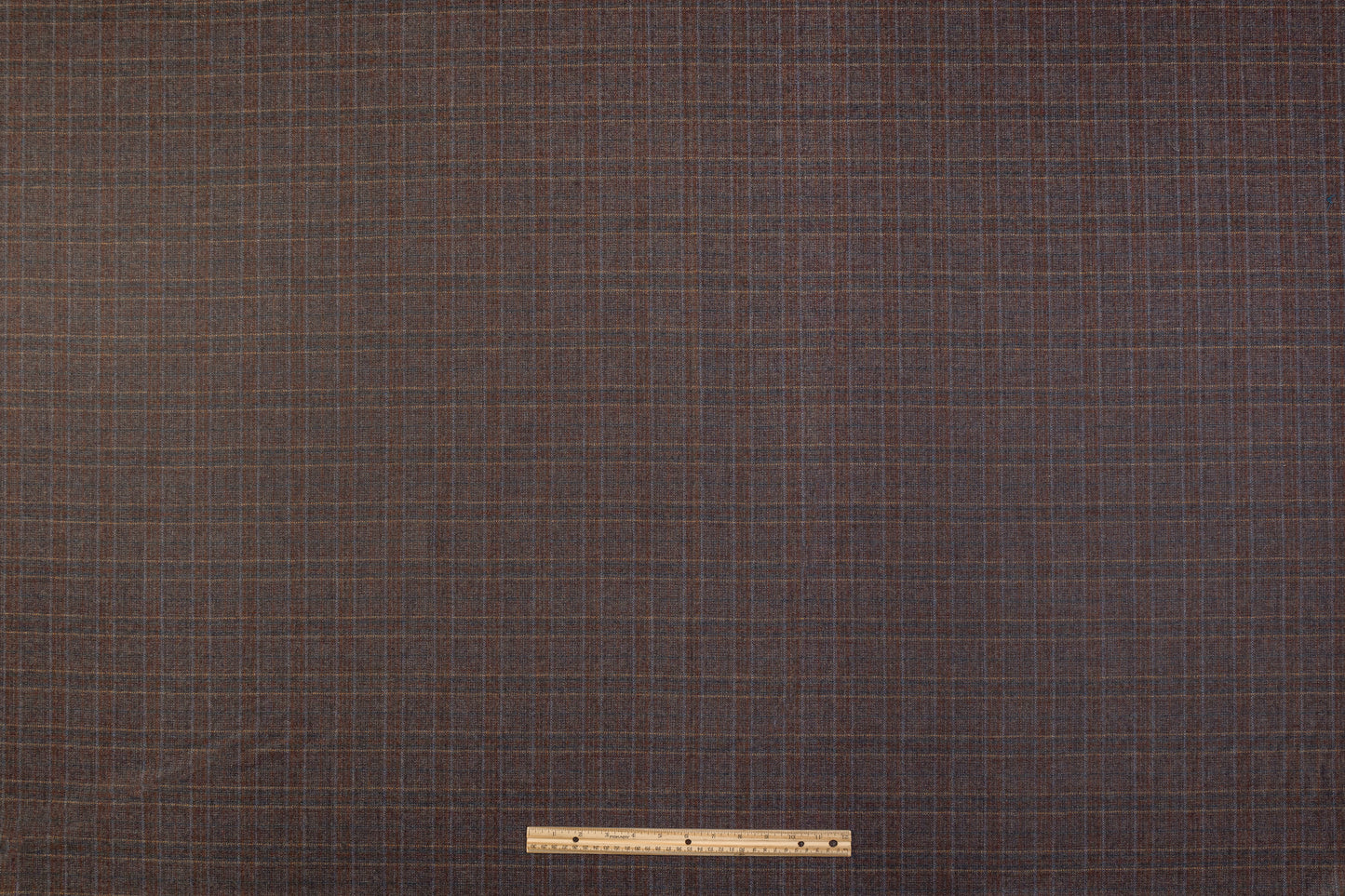 Checked Italian Wool Tweed Suiting - Brown