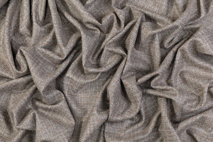 Italian Wool Tweed Suiting - Taupe / Blue