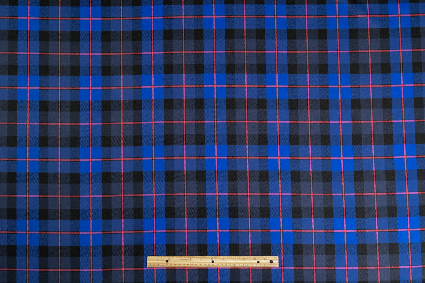 Checked Italian Wool - Blue / Black / Pink