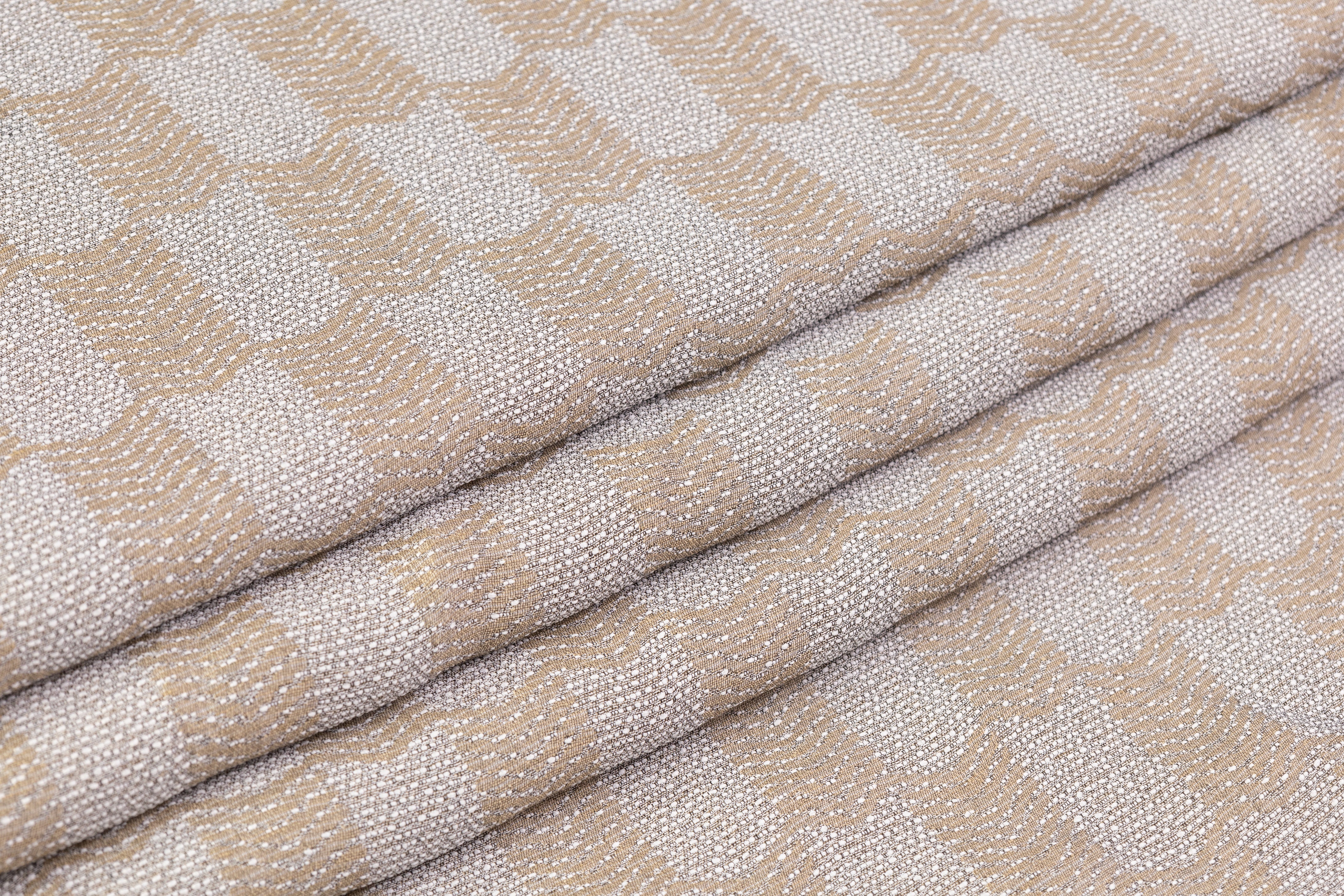 Geometric Italian Silk Blend Jacquard - Gray / Taupe