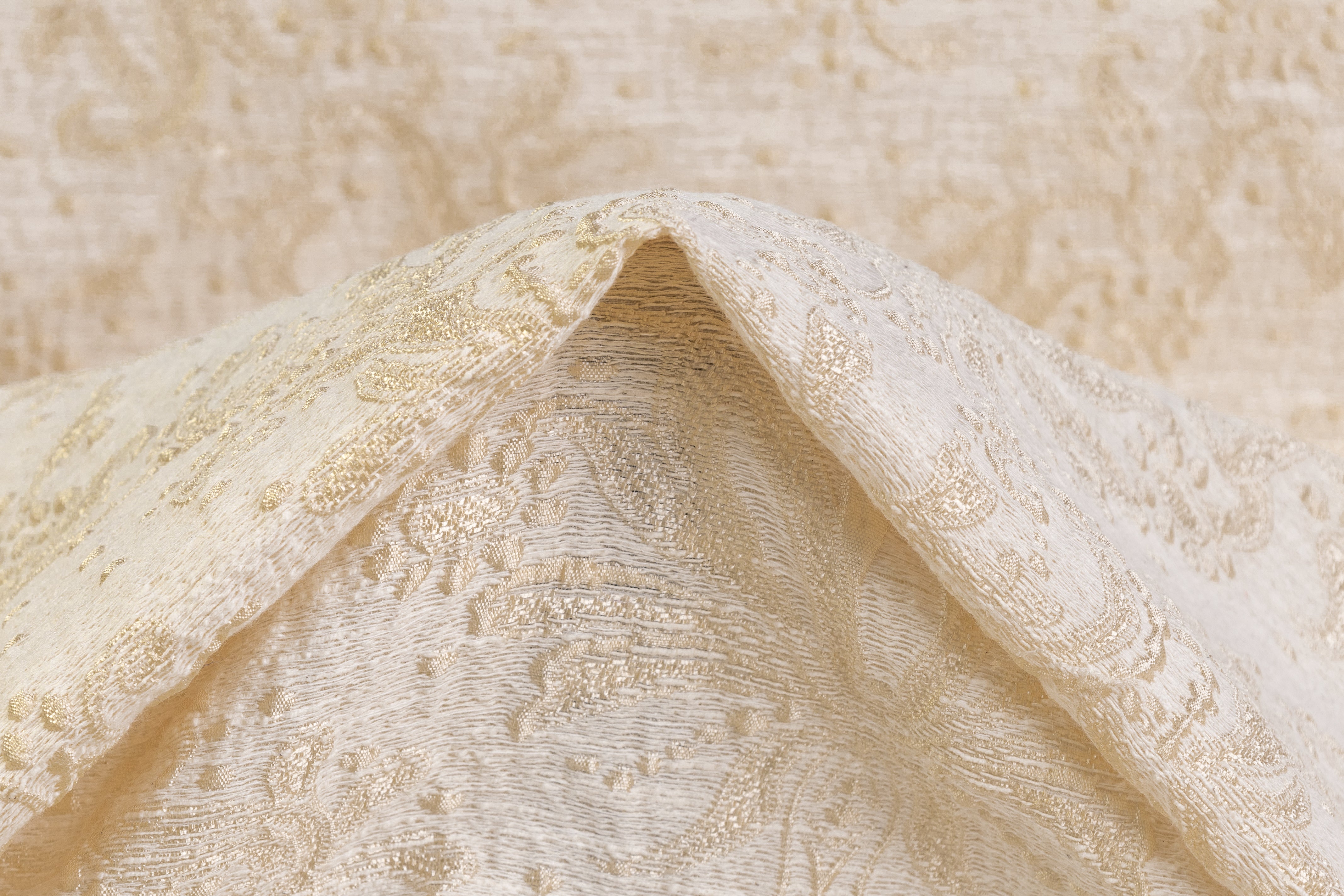 Etro - Italian Viscose Poly Brocade - Cream