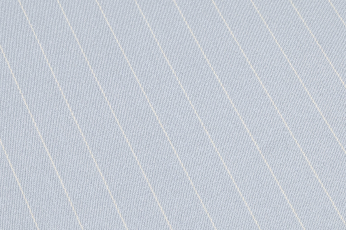 Pin Striped Italian Satin Faille Wool Suiting - Baby Blue