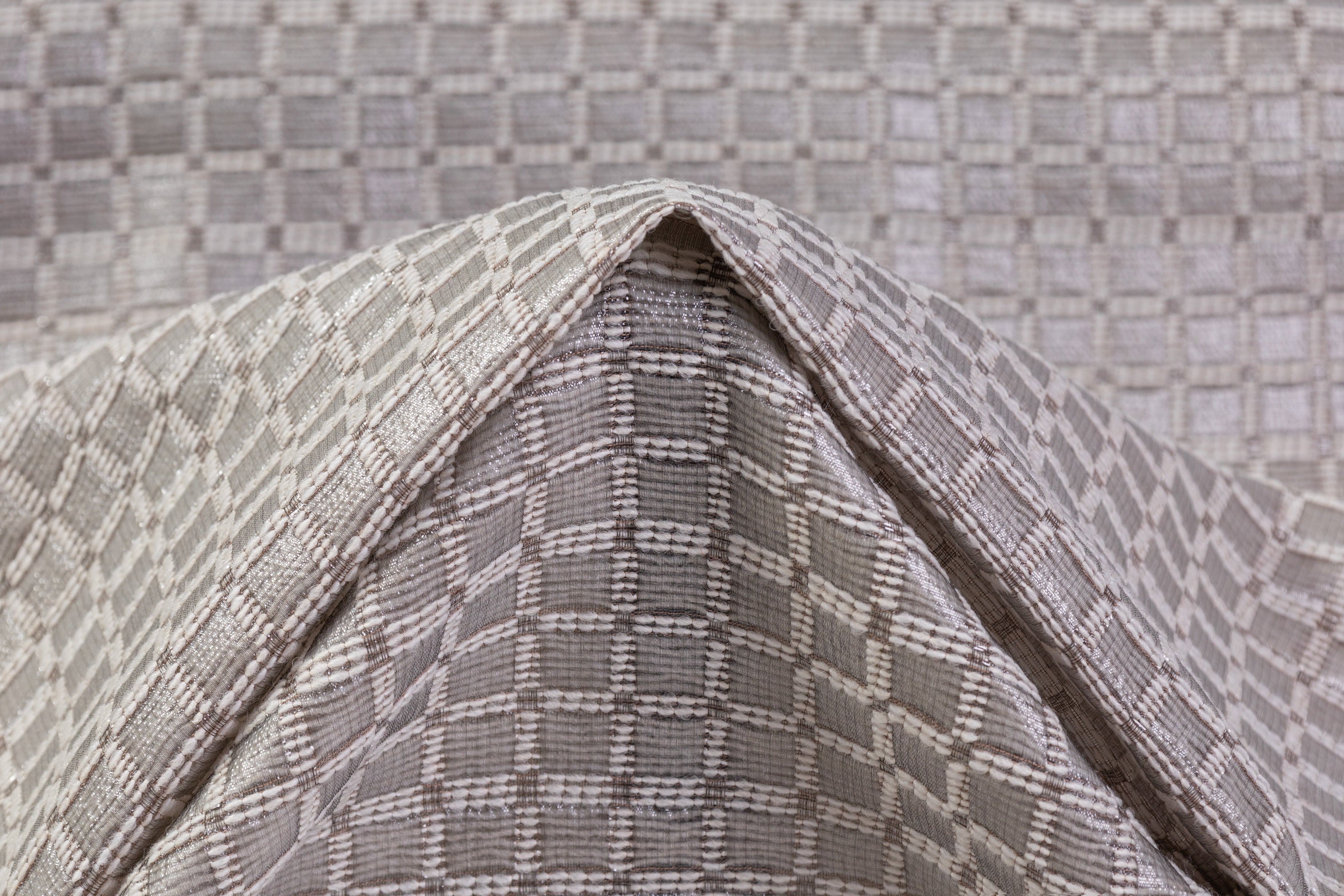 Geometric Italian Brocade - Taupe / Gray