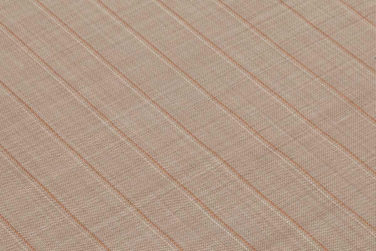 Striped Italian Wool Suiting - Taupe