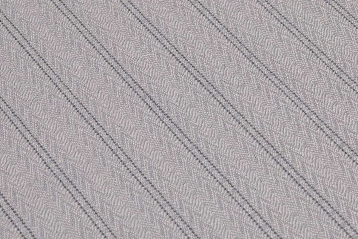 Arrow Striped Italian Wool Suiting - Gray