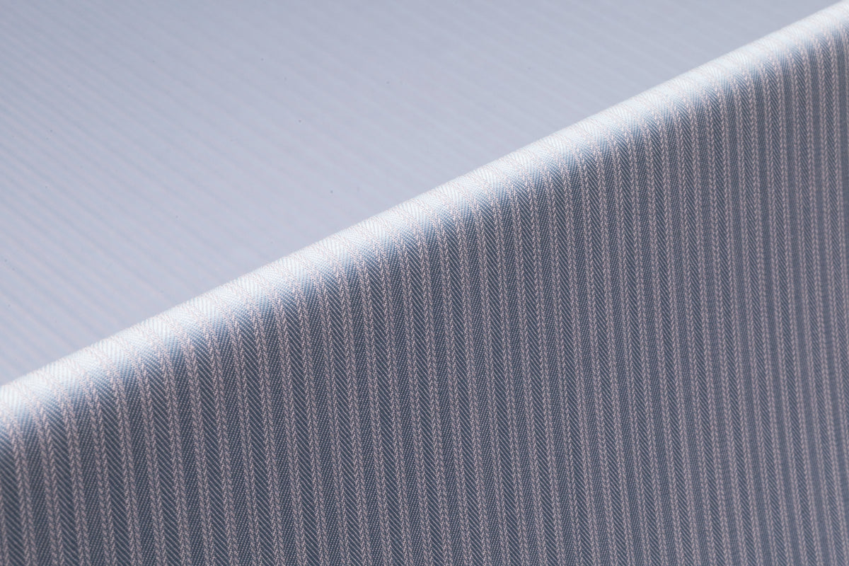 Striped Italian Wool Suiting - Blue