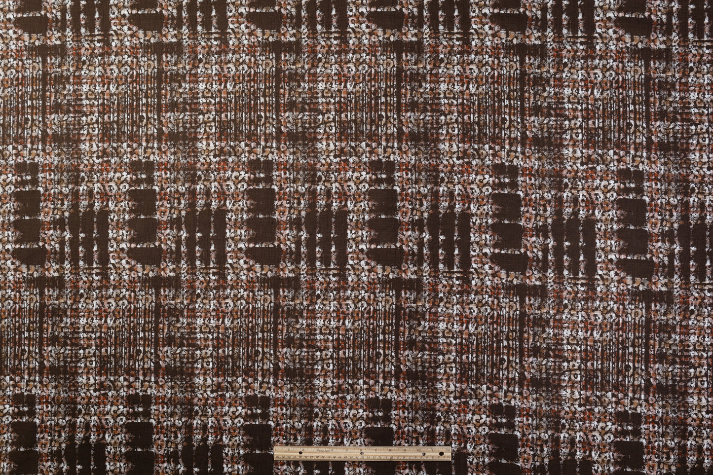 Double Faced Italian Linen Jacquard - Brown
