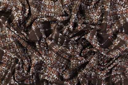Double Faced Italian Linen Jacquard - Brown