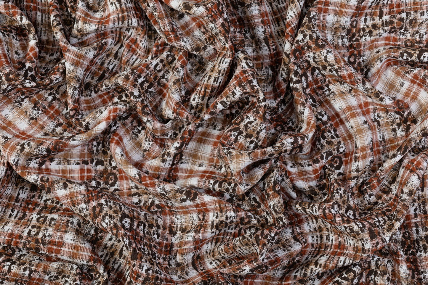 Double Faced Italian Linen Jacquard - Brown