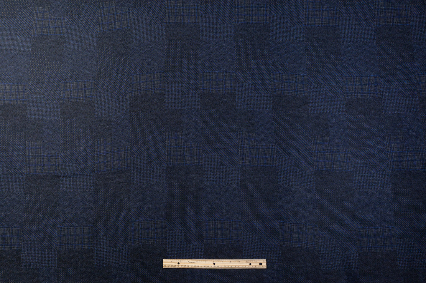 Double Faced Italian Linen Jacquard - Blue