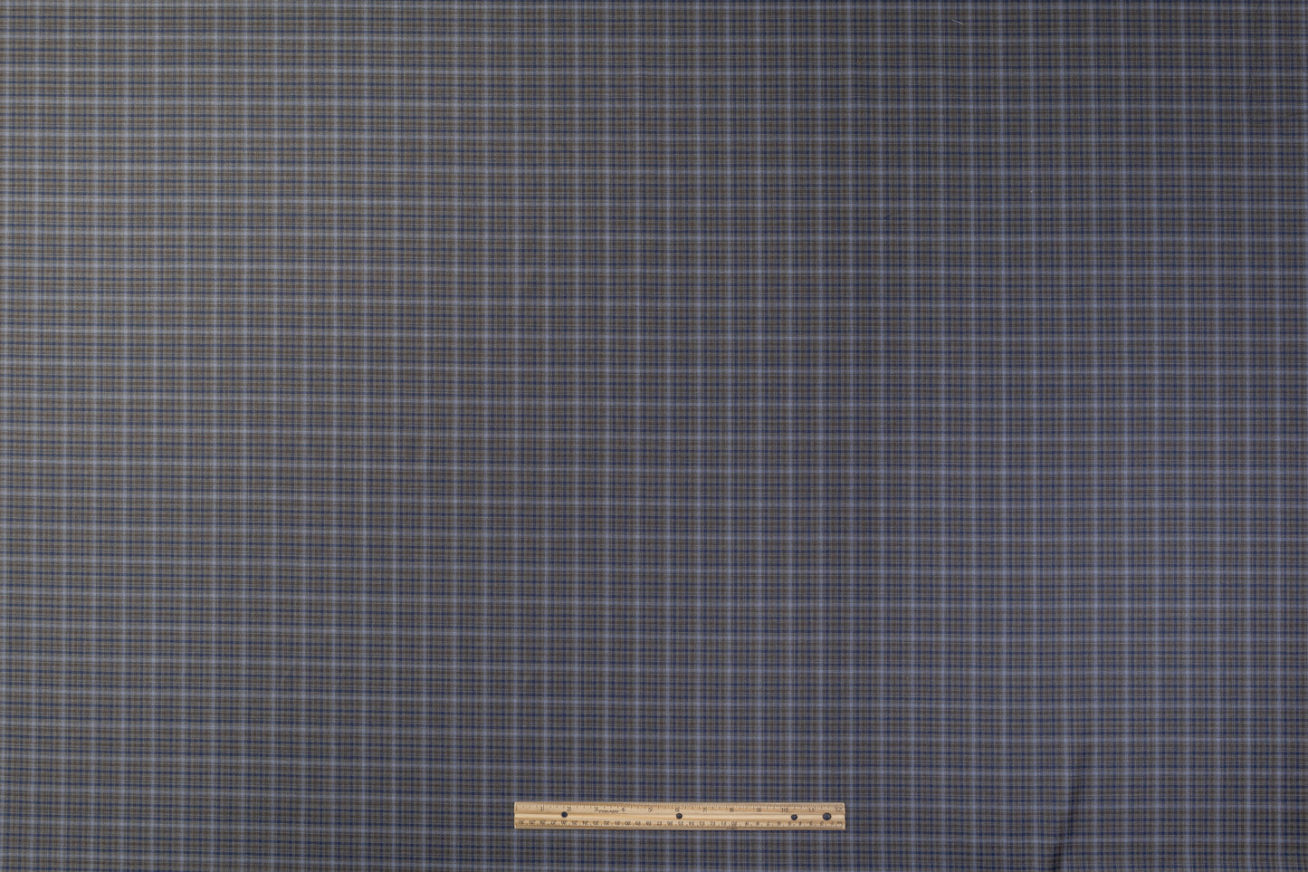 Checked Italian Wool Suiting - Gray / Blue