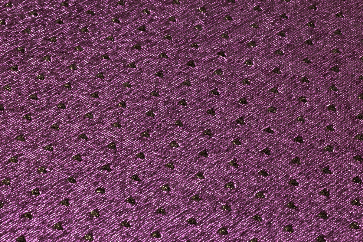 Double Faced Dotted Metallic Italian Brocade - Amethyst / Green