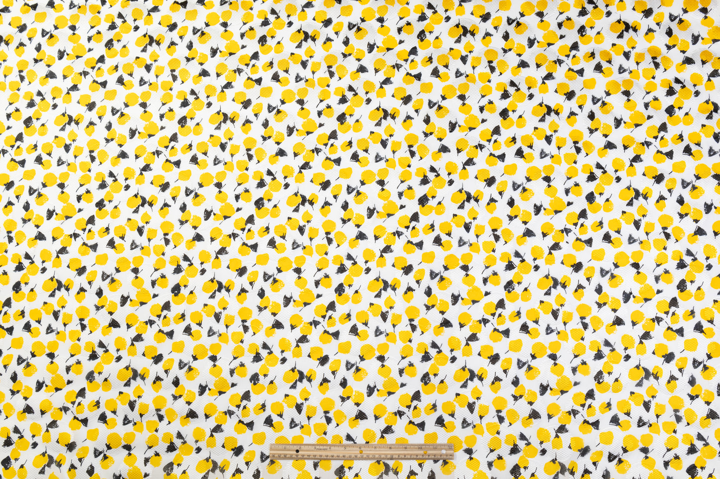 Printed Italian Cotton Fil Coupé - Yellow / Black / White