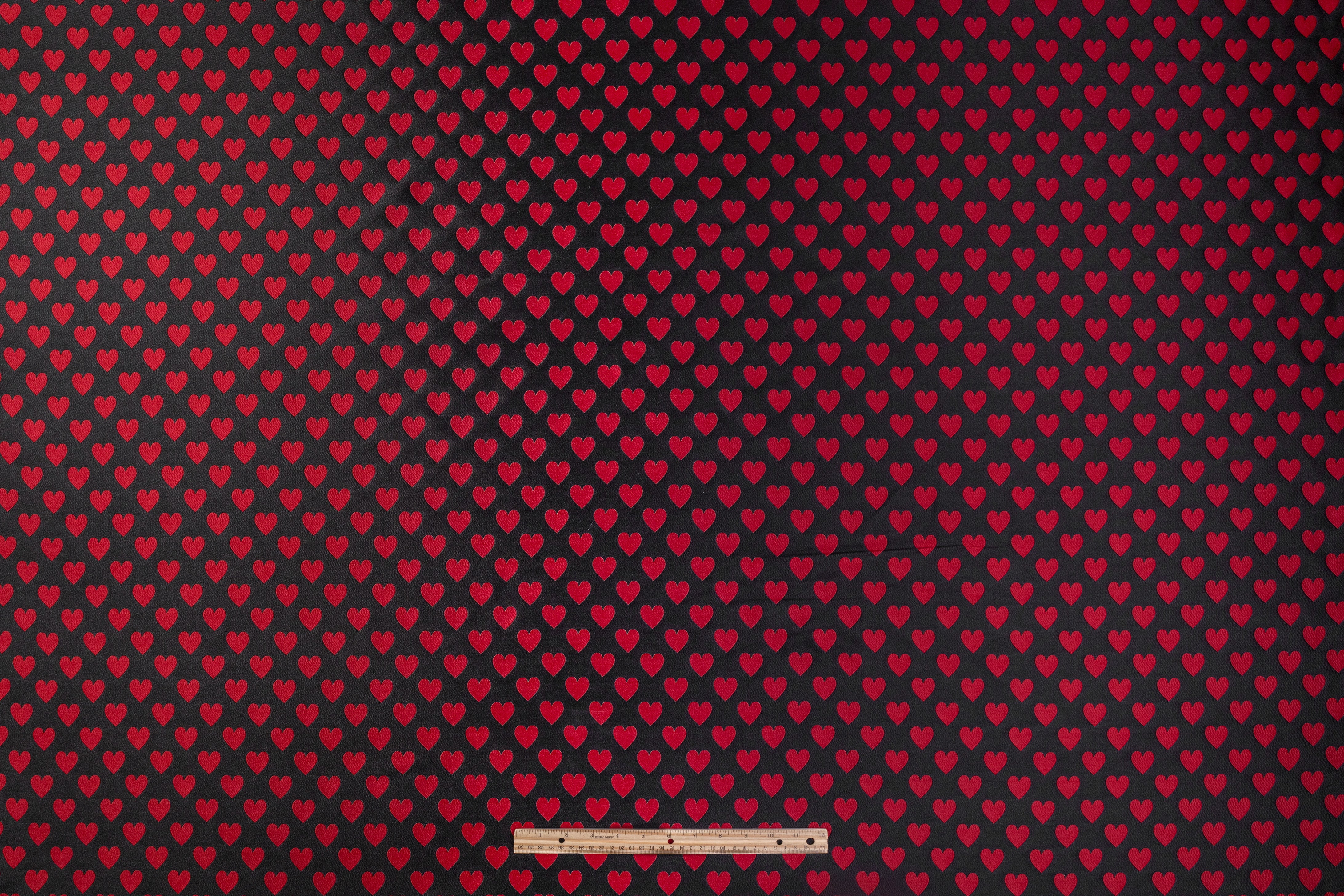 Valentine's Brocade - Black / Red