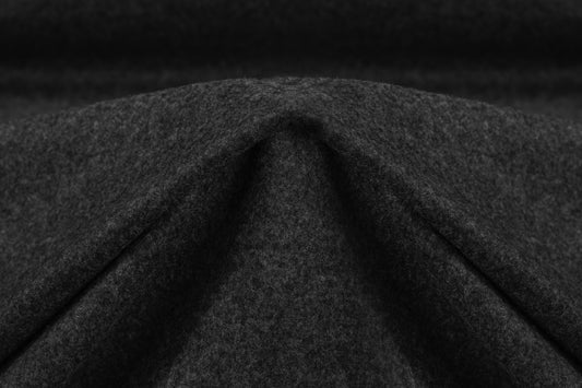 Italian Wool Cashmere Silk Flannel - Charcoal Gray