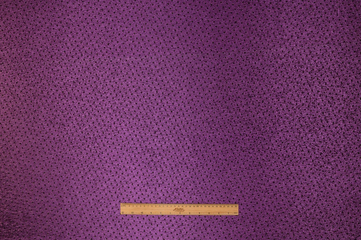 Double Faced Dotted Metallic Italian Brocade - Amethyst / Green